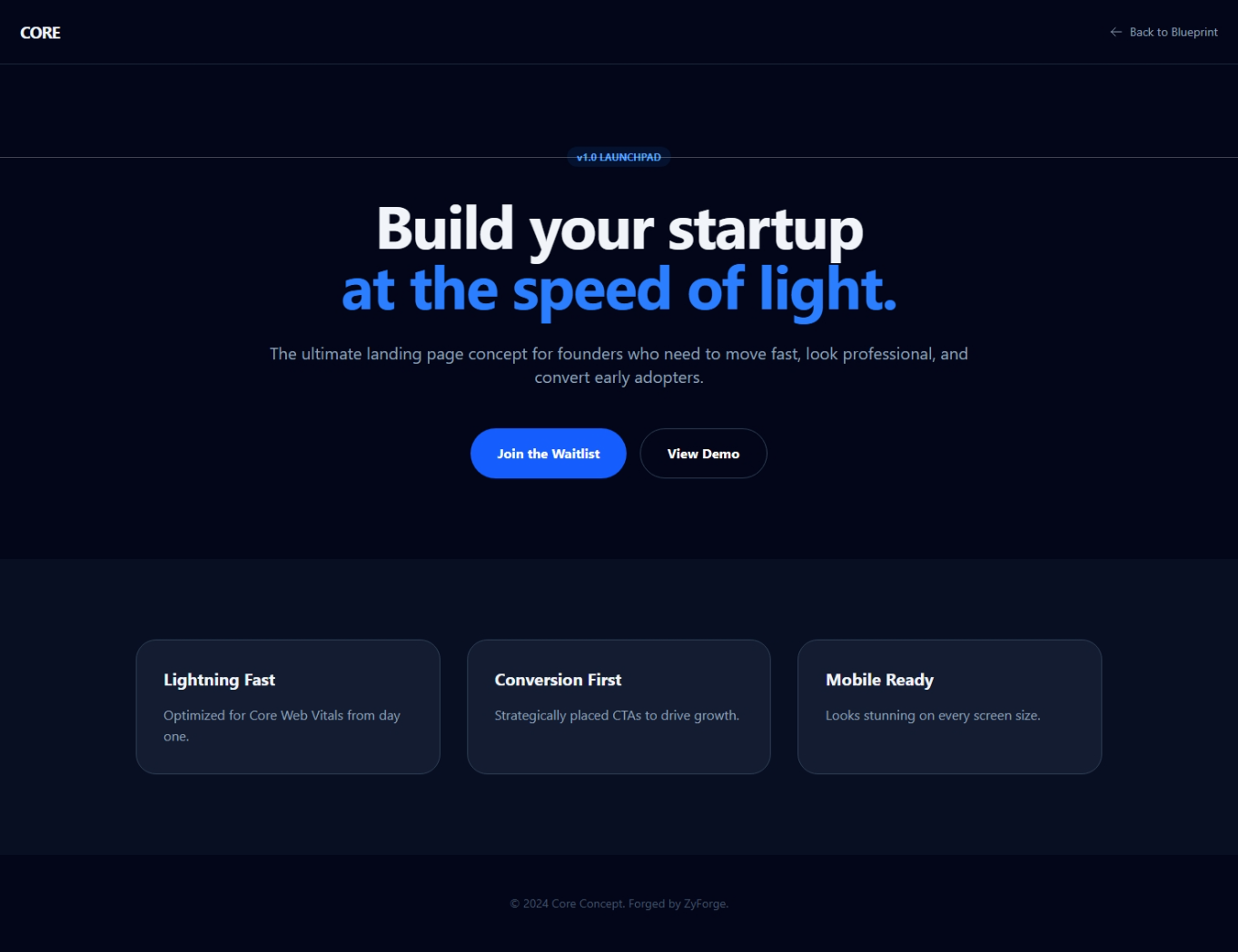 Core: Startup Launchpad